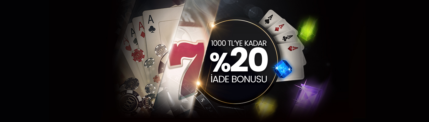 1000 TL İade Casino Bonusu 20% iade